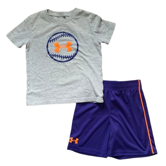 Under Armour Boys Baseball Icon Tee & Shorts Set - Picture 1 of 8